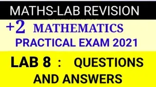 Plus Two Mathematics Practical Maths Lab Exam 2021 Lab 8 Questions and Answers