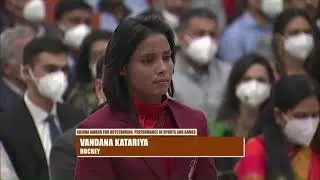 President Kovind confers Arjuna Award, 2021 on Ms. Vandana Katariya