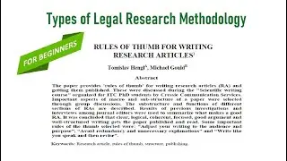 legal research methodology