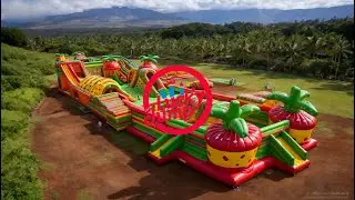Juicy Fun Inside! Fruit-Themed Indoor Inflatable Playground for Toddlers & Kids