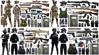 Open Box Special Forces Toy Set, M416 Assault Rifle, AK47 Assault Rifle, Glock, Desert Eagle Pistol