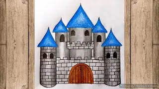 Masal Şatosu çizimi ✍️ Adım adım Şato çizimi ❤️