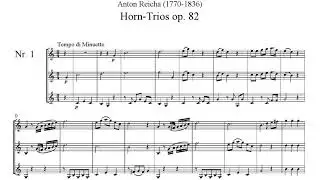 24 Horn Trios Op.82 By Anton Reicha (with Score)