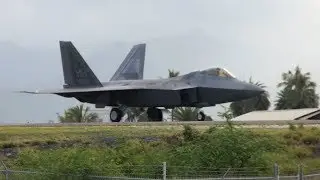 Hawaii F-22 Raptor Squadrons Launch Sorties (HD)