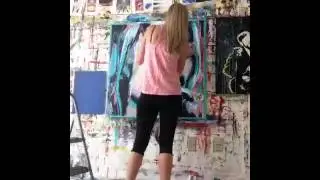 Kate Moss painting timelapse