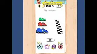 Brain Test Level 156 Blue has to win Walkthrough