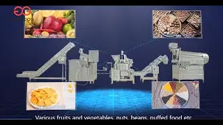 Automatic Fried Nuts Frying Line With Frying Deoiling Flavoring Machines