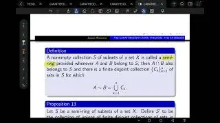 PART 2: THE CARATHEODORY-HAHN THEOREM: THE EXTENSION OF A PREMEASURE TO A MEASURE
