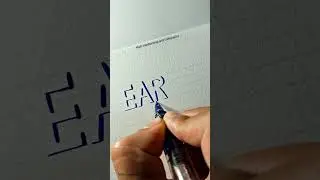 Lettering style that creates a illusion of 3d letters #lettering #3dart #art