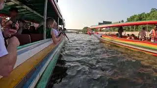 Thailand River Catfish Feeding From Boat