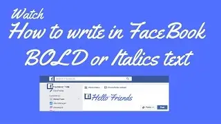 How to write on facebook bold and italics text