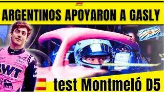 TEST BARCELONA F1: Gasly avanza con Alpine mientras la afici&oacute;n argentina se hace sentir