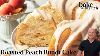 Roasted Peach Bundt Cake Recipe