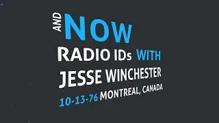 WHFS 102.3 FM Jesse Winchester (unedited) Radio ID's Montreal, Canada🍁 1976