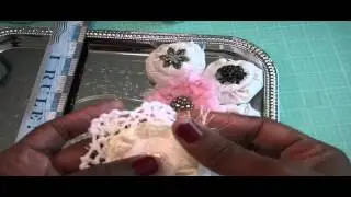 **(SOLD)**   Handmade flowers and lace DESTASH
