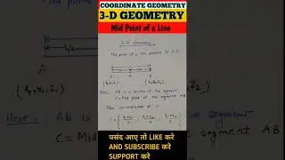 3-D GEOMETRY | Mid point | Co-ordinate Geometry |#maths #iit #iitjee #iitjeemaths #iitjeepreparation