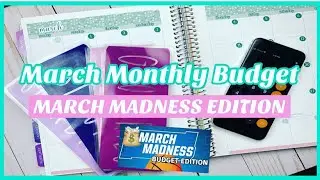 March 2021 Monthly Budget | Budget with Me | March Madness Savings Challenge! | Budget Planner