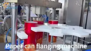 Automatic Paper Can Flanging Machine , Paper Tube Flanger Equipment , Flanging Machine Factory