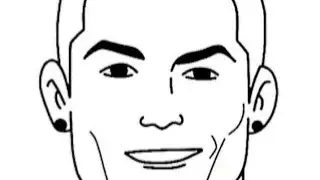 How to draw a Ronaldo face||Ronaldo the campaign face