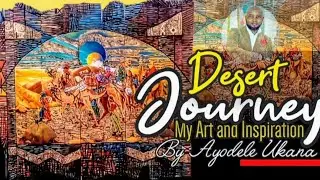 Desert Journey | Mixed - Media On Wood Panel | By Ayodele Ukana | #MixedMedia #WoodPanel #Art #Wood