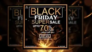 Black Friday Sale Social Media Post Design - CorelDraw Tutorial