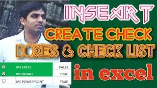How to create checkbox in excel | how to insert checklist in excel | Excel 2007 to 2016