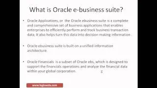 Oracle Financials 11i/R12 Training - Intro 2