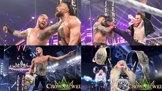 Solo Sikoa Pin to Roman Reigns 😱 Sami Zayn Attack, Cody Crown Champion - WWE Crown Jewel Highlights