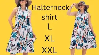 Halterneck shirt, an easy way for artistic women🥰 L ,XL , XXL