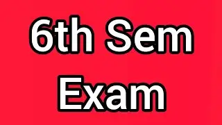 6th sem exam notification #calicutuniversity #6thsemester 