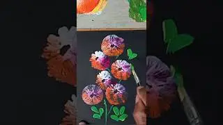 Easy acrylic painting ideas /acrylic painting techniques / balloon painting  #shorts