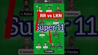 RR vs LKN Today Match Super 11. #ipl #tataipl2023 #dream11 #dream11teamtoday #cricket #youtubeshorts