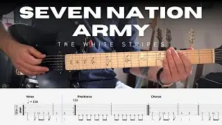 The White Stripes - Seven Nation Army Guitar Cover w/ Tab (Level 1)