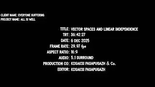 Key Skills: Vector Spaces and Linear Independence