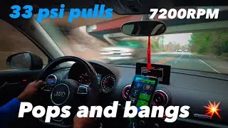 POV|| 500HP Audi A3 Quattro CRASHES OUT! On public roads! #mk7gti #bigturbo #audia3