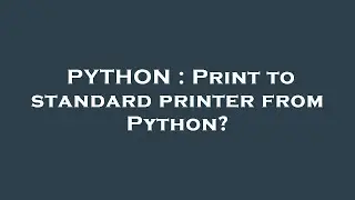PYTHON : Print to standard printer from Python?