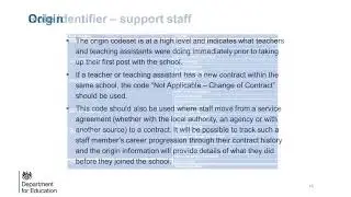 Introduction to the School Workforce Collection