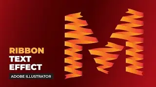 3D Ribbon text effect for logo design in Adobe Illustrator : Advance Illustrator techniques