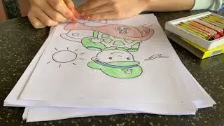 Color the picture of the boy driving a car | nice day