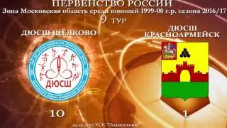 ДЮСШ Щёлково - ДЮСШ Красноармейск Юноши 1999-2000 гр 9 тур Первенство России зона Моск Область