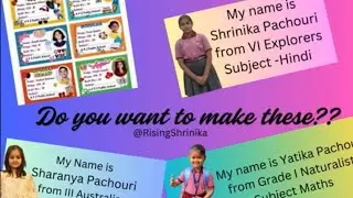 Customized name slips for you and your friends II Shrinika Pachouri