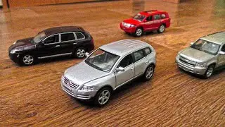 Various SUV Cars Being Pushed by Hand 4k