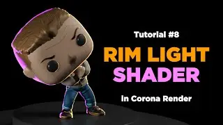 Rim light shader in Corona Render. 3ds max tutorial.
