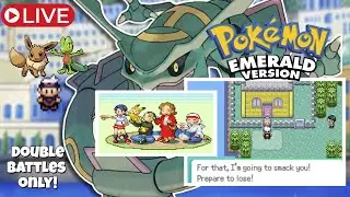 Live: Road to Battle Frontier - Double Battles Only! Part 8 - This Whole Family Challenged Us