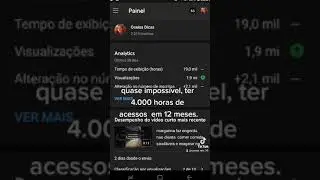 como menetizar conta no YouTube.  miss&atilde;o  quase imposs&iacute;vel. se vc tem poblema de anciadade.nem tente