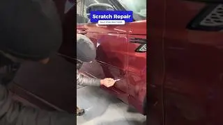 Scratch Repair on a Range Rover at Blue Star Brothers Auto Body Shop in Greenpoint, Brooklyn.