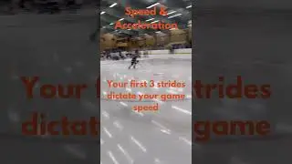 Off ice training should incorporate early acceleration to improve skating speed.