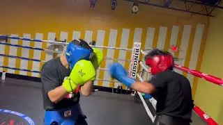 WK28 Powerhouse Boxing Club Ruben sparring Ezekiel at 501 BC in Fresno 