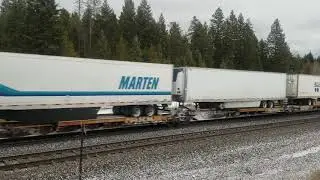 BNSF big power High Priority UPS FEDEX Intermodal/piggyback catching up from derailment