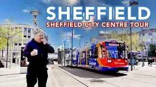 Sheffield City Centre | Walk through Sheffield City Centre from Town Hall to Fitzalan Square